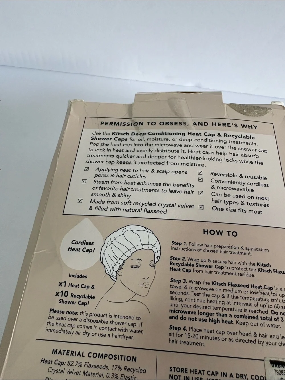 NWT KITSCH Eco-Friendly Flaxseed Heat Cap Set